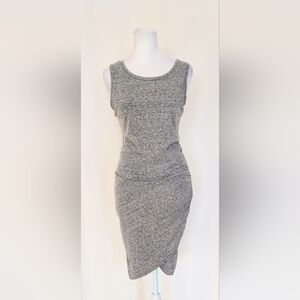Tildon Ruched Sleeveless Bodycon Dress Size Small Heather Gray